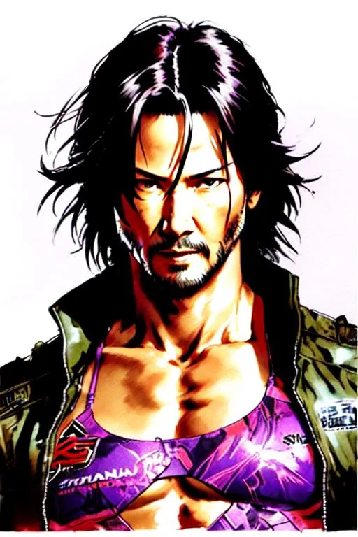 Prompt: (((Yoji Shinkawa))), sticker of ultra detailed portrait of a keanu reeves from Ninja Gaiden in purple ninja tactical suit, high quality cell shaded illustration in post apocalyptic style by Yoji Shinkawa, ((full body)), dynamic pose, perfect anatomy, centered, freedom, soul, approach to perfection, cell shading, 4k , cinematic dramatic atmosphere, watercolor painting, global illumination, detailed and intricate environment, artstation, concept art, fluid and sharp focus, volumetric lighting, cinematic lighting, Art by Yoji Shinkawa,