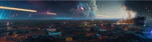 Prompt: first battle squadron in the north sea, widescreen, 16:9, 8k, front, full body, Epic action pose, epic Instagram, solar, psychedelic, fog, dusk, Twilight, hyperdetailed, intricately detailed, hyper-realistic, fantastical, intricate detail, WIDESCREEN, complementary colors, concept art, masterpiece, NEON oil painting, heavy strokes, splash arts, Wide Angle, Perspective, Double-Exposure, Light, NEON Background, Ultra-HD, Super-Resolution, Massive Scale, Perfectionism, Soft Lighting, Ray Tracing Global Illumination, Translucidluminescence, Crystalline, Lumen Reflections, in a symbolic and meaningful style, symmetrical, high quality, high detail, masterpiece, intricate facial detail, intricate quality, intricate eye detail, highly detailed, highly detailed face, Very detailed, high resolution