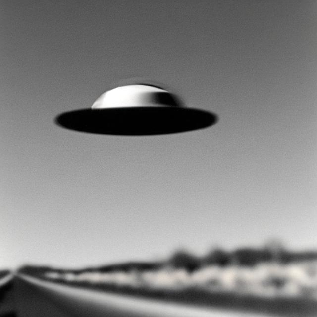 I need photo realistic blurry images of UFO's in the...