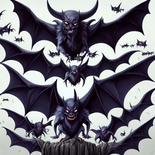 Prompt: Demon bats 
