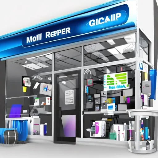 Prompt: I need a graphics image for mobile phone repair shop