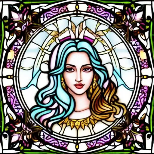 stained glass window design of a overwhelmingly beau... | OpenArt