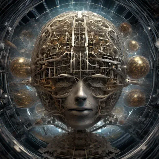 Prompt: Realistic mass rough composite of the inner workings of The Infinite Mind