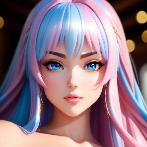 Prompt: {{{{highest quality concept art masterpiece}}}} oil painting, 
perfect face and perfect body with perfect anatomy and perfect composition approaching perfection, 
{{seductive love gaze at camera}},

perfect full body of flirtatious seductive attractive cute gorgeous beautiful stunning feminine 22 year anime like candy princess with 
{{pink long hair}} 
and 
{{clear blue eyes}} 
and seductive attractive cute gorgeous beautiful stunning feminine face wearing 
{{hyperrealistic candy lollipop dress and accessoires}}
 with deep exposed cleavage and visible abs,
soft skin and red blush cheeks and cute sadistic smile, 

cute pink candyland background, 

hyperrealism with hyperrealistic intricate details, 
anime vibes, 
cinematic volumetric dramatic 
dramatic studio 3d glamour lighting, 
backlit backlight, 
128k UHD HDR HD, 
front view professional photography long shot, 
unreal engine octane render trending on artstation, 

triadic colors,
sharp focus, 
occlusion, 
centered, 
symmetry, 
ultimate, 
shadows, 
highlights, 
contrast, 
{{sexy}}, 
{{huge breast}}