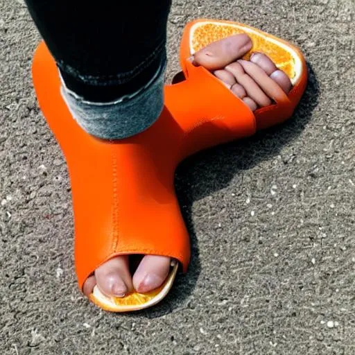 Prompt: foot orange
