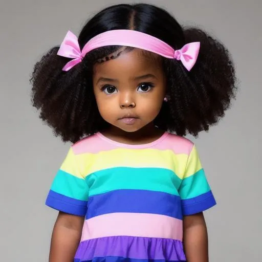 Prompt: black Baby girl, pastel colors