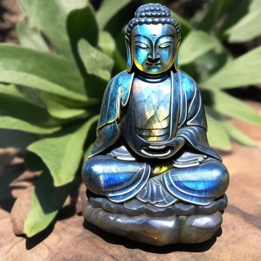 Prompt: labradorite buddha
