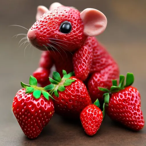 Prompt: Strawberry rat
