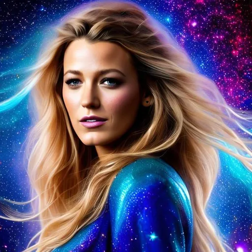 Prompt: " Ultra realistic  photo portrait of actress Blake Lively in blue light, flowing blonde hair,cosmic energy,colorful,  painting burst, beautiful face, symmetrical face, tone mapped,intricate, elegant,highly detailed,digital painting, artstation,concept art,smooth, sharp focus, illustration,beautiful face,intricate, highly detailed, smooth,sharp focus, art by artgerm and greg rutkwoski and alphonse mucha, 3D Game Cinematic Feel, Epic 3D Videogame Graphics, Intricately Detailed, 8K Resolution, Dynamic Lighting, Unreal Engine 5, CryEngine, Trending on ArtStation, HDR, 3D Masterpiece, Unity Render, Perfect Composition ,synthwave, neon retro"