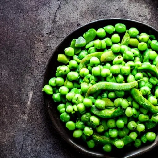 Prompt: peas on a plate