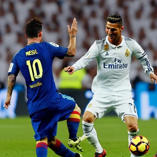 Prompt: Messi and Ronaldo