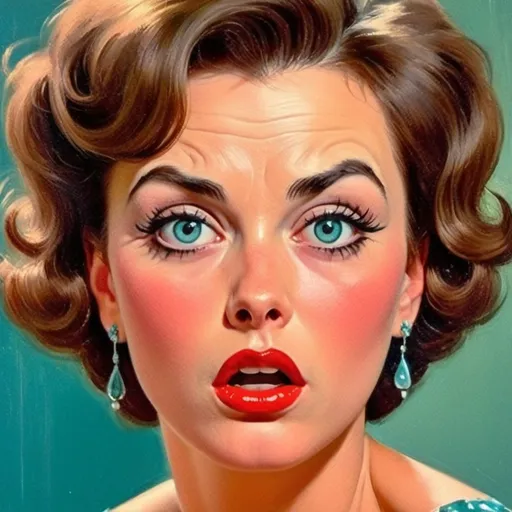 Prompt: A portrait of a woman showing her fear.