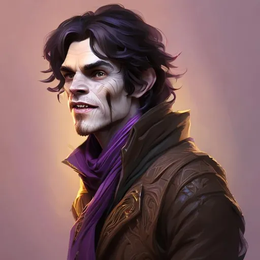Prompt: Full body splash art of a sweet, graceful, youthful, expressive, smiling male undead zombie bard, mummified face, long black hair, skinny, rich tyrian purple noble clothes, D&D, dnd, fantasy, highly detailed, sharp focus, digital painting, trending on artstation, 4k, 8k, unreal engine