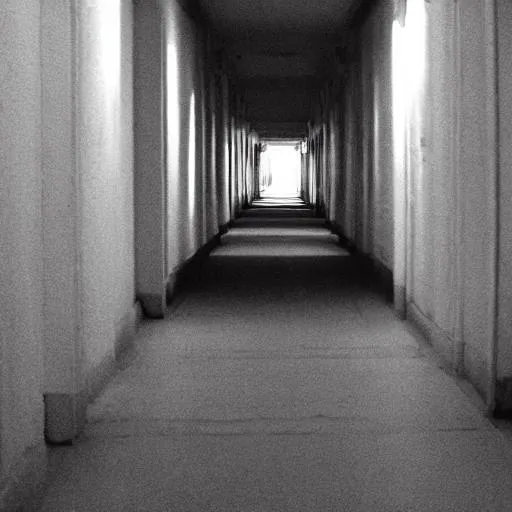 Prompt: Quiet Ghost Hallway, Liminal Space