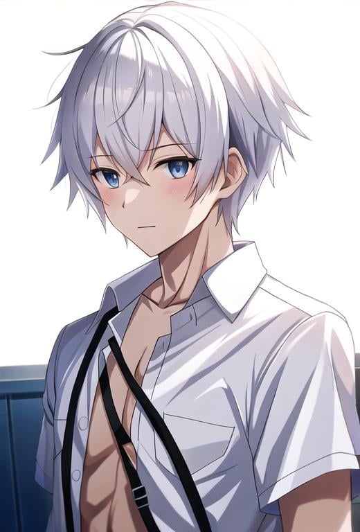  Anime With White Hair Anime Was Born With White  Anime Boy White Hair  HD Png Download  Transparent Png Image  PNGitem
