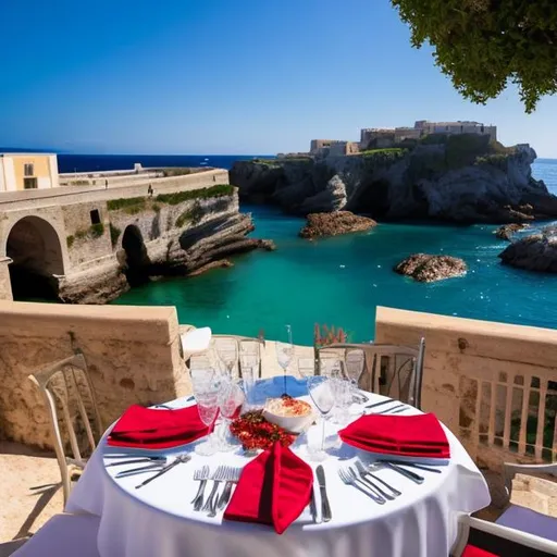 Prompt: "Generate an image of a romantic dinner scene for two at the beach in Polignano a Mare, Italy, known for its stunning coastal views. Set a table right by the shoreline, creating a picturesque beachside dining experience. Ensure that the beautiful serving platter with a mouthwatering lasagna, rich in bolognese sauce, is prominently featured as the centerpiece of the scene. Additionally, include two glasses, one with exceptionally refreshing and sparkling green grape juice with plenty of ice cubes and the other with crisp apple juice, making the lasagna and the juices the focal points. The romantic ambiance should complement this beautiful Italian coastal setting."."


" ultra hd, realistic, vivid colors, highly detailed, UHD drawing, pen and ink, perfect composition, beautiful detailed intricate insanely detailed octane render trending on artstation, 8k artistic photography, photorealistic concept art, soft natural volumetric cinematic perfect light"


