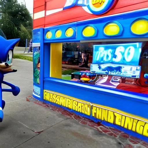 Prompt: sonic running 