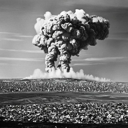 Prompt: explosion in a landfill, as high as 35 feet, in 1979. realistic photograph.