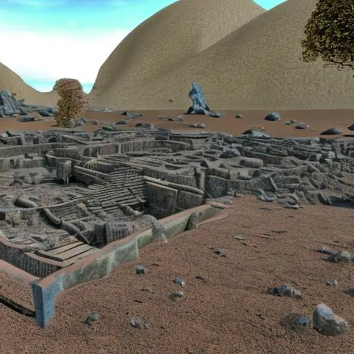 An archaeological dig site on an alien planet | OpenArt