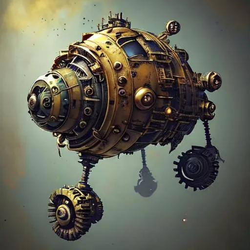 small, steampunk alien spaceship, fantasy based, a l... | OpenArt