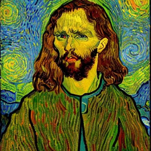 Prompt: Jesus Christ by Van Gogh