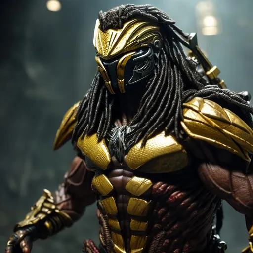 Prompt: the predator in gold 8k