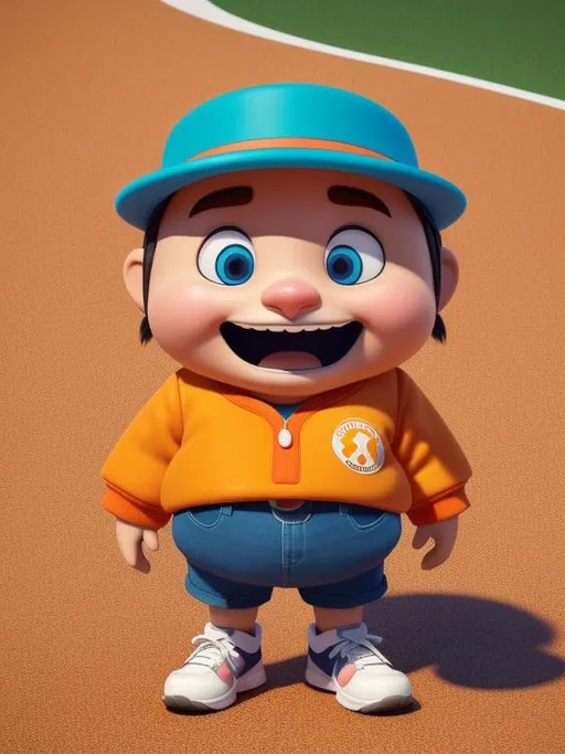 Prompt: The mascot of an elementary school is dynamic, positive and cute, in the style of Pixar, using the image of tiny rice or rices as the source, with a orange hat ,standing
character, soft smooth
lighting, soft pastel
colors, skottie young,
3d blender render,
polycount, modular
constructivism, pop
surrealism, physically
based rendering,
square image