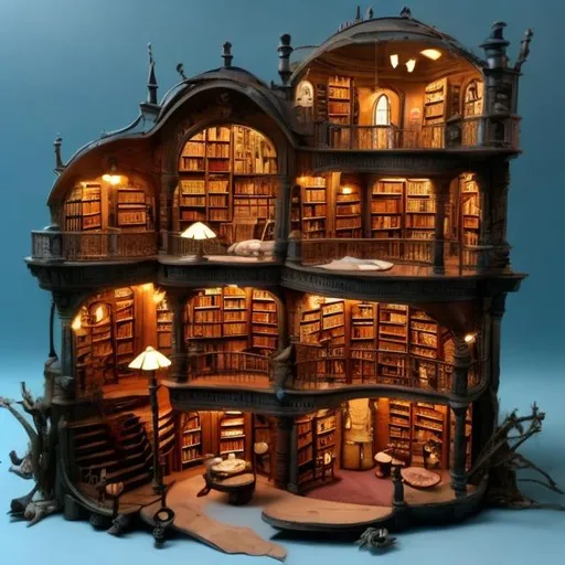 Dollhouse library hot sale