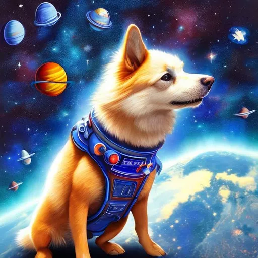 Prompt: space dog
 