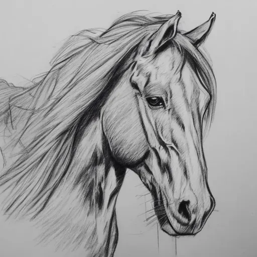 Horse sketch art Drawing by bm bundi | Saatchi Art-suu.vn