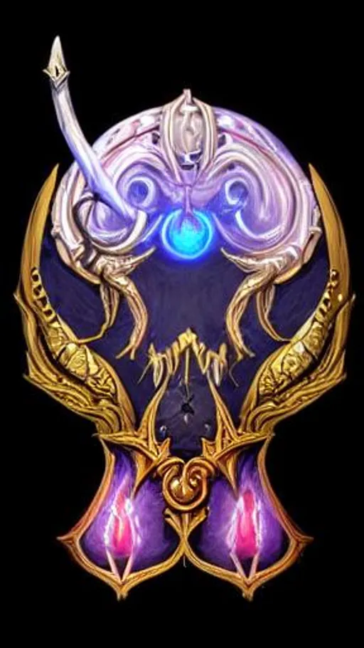 Prompt:    create Ebony and gold bioluminescent prismatic opaline blood dragon battlemage 
 magic staff, gold and platinum intricately detailed filigree around shaft dramatic intense thunderstorm lighting,  ultra-detailed, 
 dark fantasy concept art, digital painting, 