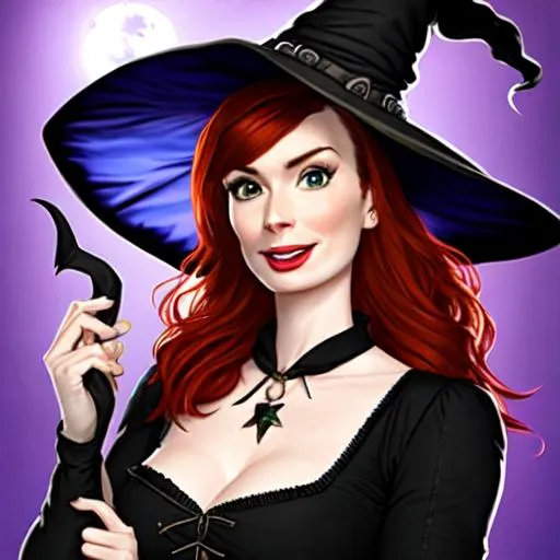 Prompt: felicia day as a witch