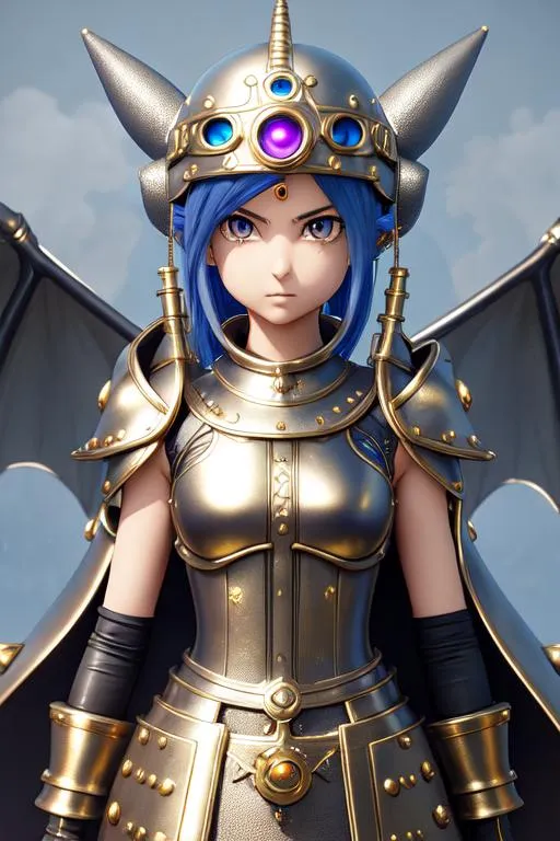 Prompt: Dragon Quest art (((((art by banksy))))), Naomi Scott, 1girl, (((exoskeleton))), (((exhaling steam))), glaring, virtual eyes, silver, gold, everything flowing, everything melting, surreal, (((whimsical))), (((octane render))), ((vfx)), (detailed face and eyes)