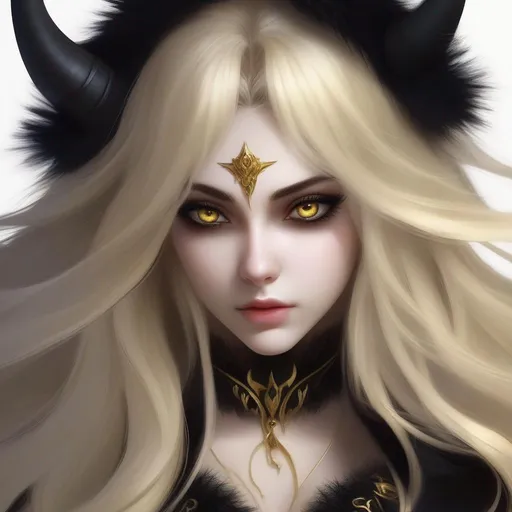 Prompt: An evil, full body pose , (demon) girl, black sclera eye with gold iris, evil facial expression, ({black sclera eyes}), ({DEMONIC EYES}), evil eyes, ({big (wide {blonde} {spiky} fluffy) extra very long hair})(hyperrealistic face, hyperrealistic eyes, hyperrealistic nose, hyperrealistic lips), evil facial expression, (black sclera eyes), black sclera, yellow cat eyes, big gray lynx ears, ({big (wide {blonde} {spiky} fluffy) extra very long hair}), (fringeless), ({blonde} hair), (no fringe), (forehead visible), pale skin, sharp jaw, black latex leotard, hyperrealistic face, hyperrealistic eyes, hyperrealistic nose, hyperrealistic lips, ethereal, divine, goddess, intricate facial details, intricate eye detail, black latex leotard suit, fighting pose, attack, oncept art, high resolution scan, hd octane render, intricate detailed, highly detailed face, unreal engine, trending on artstation, UHD, 8k, Very detailed