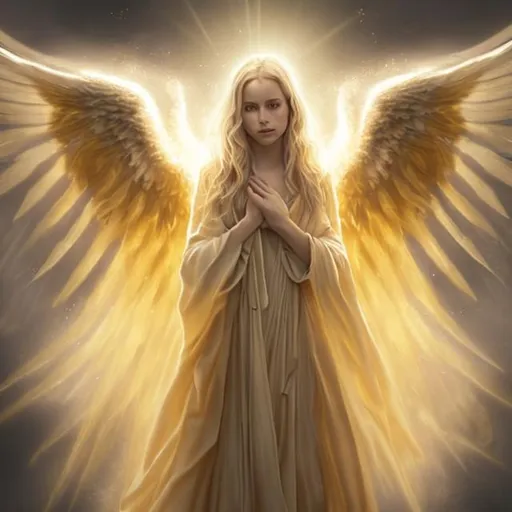 Prompt: Angel, háló, radiant golden light, seraph, six wings, photo realistic
