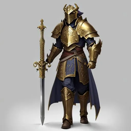 Prompt: brass dragonborn paladin holding greatsword, very formal portrait holy gif walking