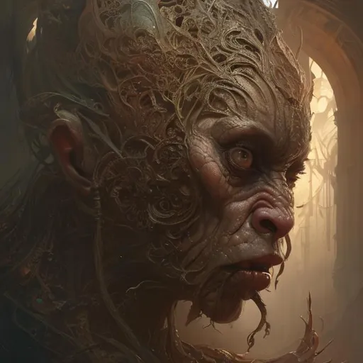 Prompt: #Vasa# character, frighteing creature, background, intricate, elegant, highly detailed, digital painting, artstation, concept art, smooth, sharp focus, illustration, art by artgerm and greg rutkowski and alphonse mucha, 8k,