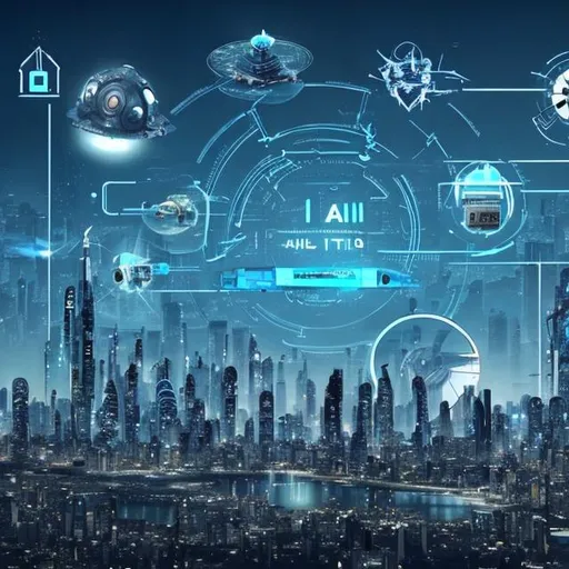 Prompt: AI, smart city, robot, future, SCI FI 