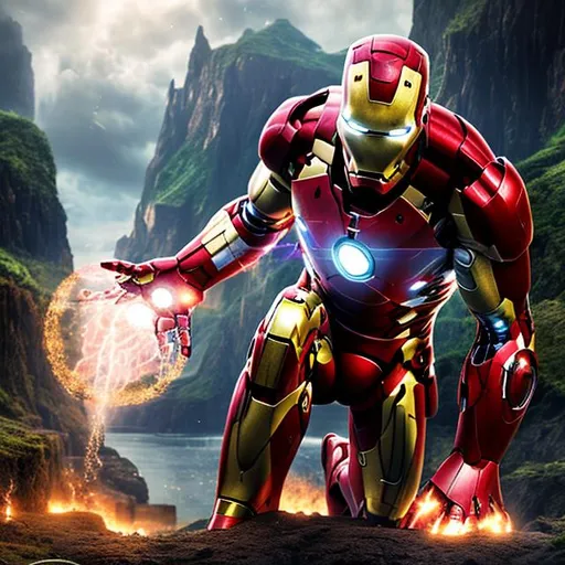 Prompt: Ironman as Wizard, beautiful photograph of most beautiful fictional, extremely, detailed environment, detailed background, intricate, detailed skin, natural colors , professionally color graded, photorealism, 8k, moody lighting.