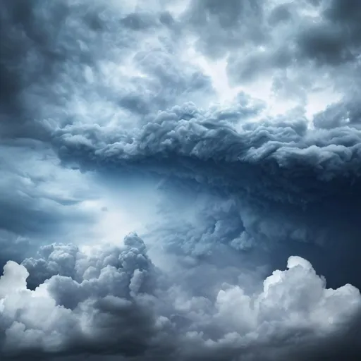 Prompt: eyes in clouds, thunderstorm, clouds, eyes
