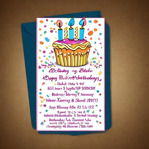 Prompt: birthday invitation

