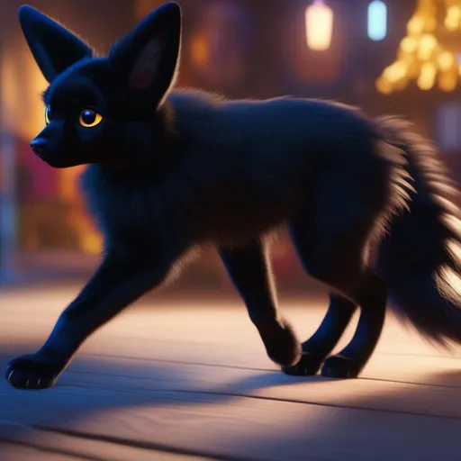 Prompt: (Umbreon), realistic, photograph, fantasy, (hyper real), furry, (hyper detailed), extremely beautiful, (on back), sprawled, paws in the air, playful, UHD, studio lighting, best quality, professional, ray tracing, 8k eyes, 8k, highly detailed, highly detailed fur, hyper realistic thick fur, canine quadruped, (high quality fur), fluffy, fuzzy, full body shot, zoomed out view of character, hyper detailed eyes, perfect composition, ray tracing, masterpiece, trending, instagram, artstation, deviantart, best art, best photograph, unreal engine, high octane, cute, adorable smile, lying on back, flipped on back, lazy, peaceful, (highly detailed background), vivid, vibrant, intricate facial detail, incredibly sharp detailed eyes, incredibly realistic scarlet fur, concept art, anne stokes, yuino chiri, character reveal, extremely detailed fur, sapphire sky, complementary colors, golden ratio, rich shading, vivid colors, high saturation colors, nintendo, pokemon, silver light beams