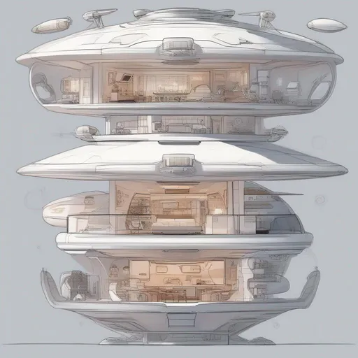 Prompt: Living space ship