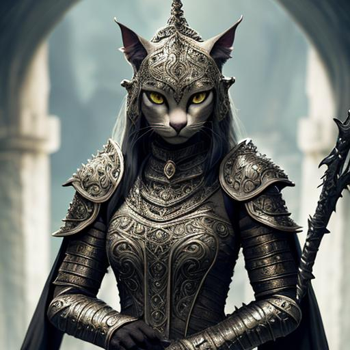 Khajiit from Skyrim, Khajiit warrior wearing learthe...