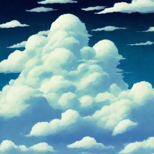 Prompt: Cloudy picture, studio ghibli style