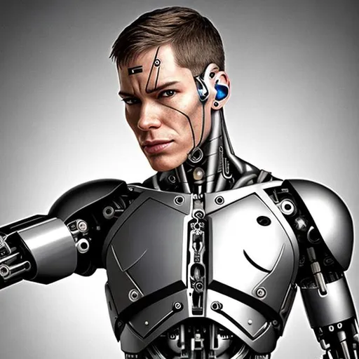 Prompt: cyborg male lifelike