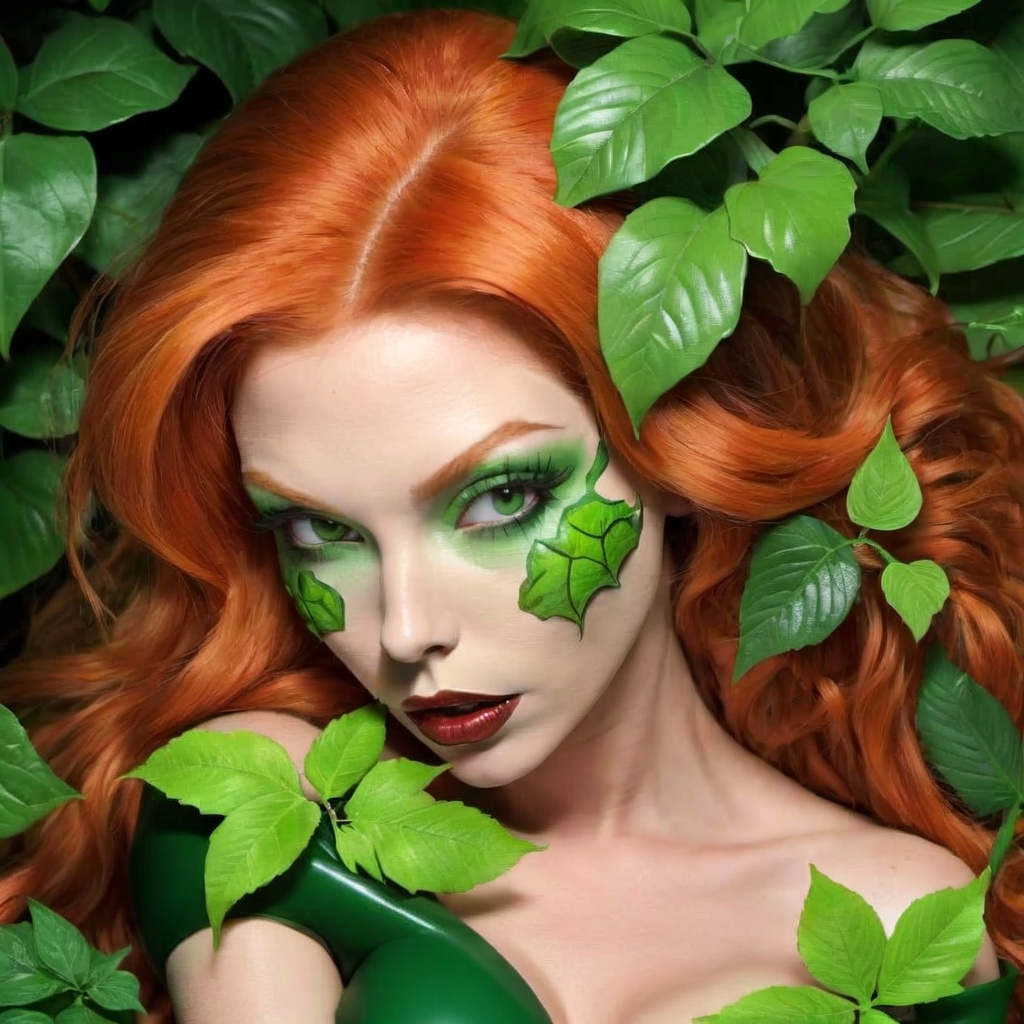 Poison ivy hypnotizing a Hypnotic bimbo ginger green...