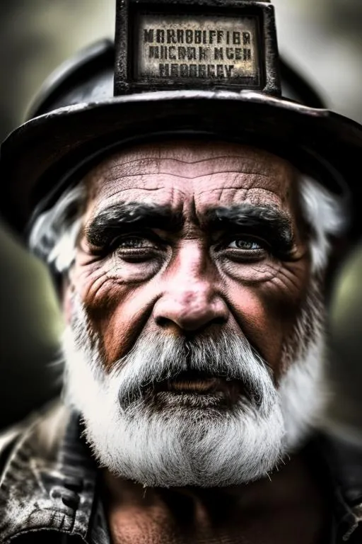 Prompt: a portrait of an old coal miner in 19th century, beautiful painting with highly detailed face by greg rutkowski and magali villanueve