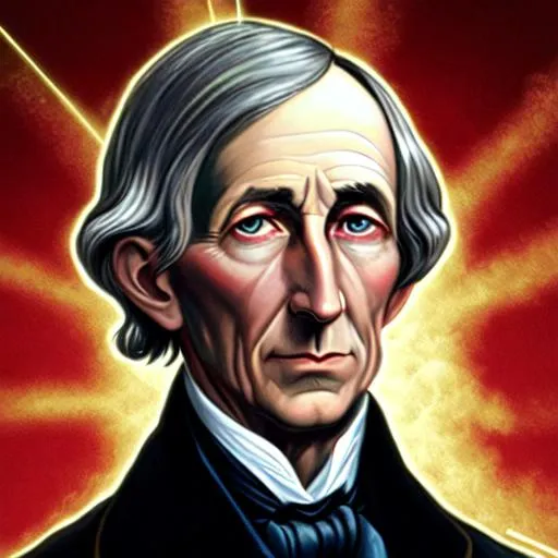 a zoomed in picture on president John Tyler. He is a... | OpenArt