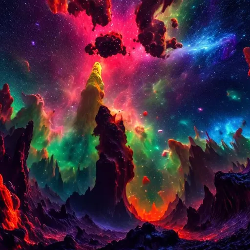 Prompt: lava lamp made from soda bottle. Stars floating through the liquid, purple clouds on a star nebula, Epic cinematic brilliant stunning intricate meticulously detailed dramatic atmospheric red maximalist digital matte painting background: light shining, red full moon behind it; 8k resolution holographic astral cosmic 